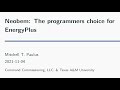 Neobem: The programmers choice for EnergyPlus