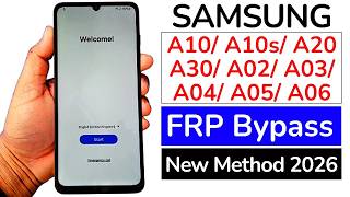 Samsung A10A10Sa20A30A02A03A04A05A06 Frp Bypass 2026 Android 11 To 15 Remove Frp Lock