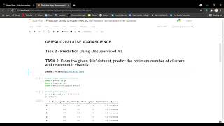 #GRIP #TSF Data Science And Business Analytics Internship Task-1 Prediction Using Unsupervised ML