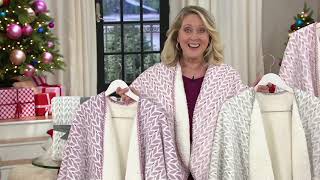 Berkshire Blanket Velvet Soft Cape Wrap on QVC screenshot 4