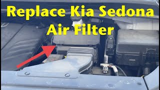 Kia Sedona Air Filter Replacement for 2015, 2016, 2017, 2018, or 2019.  Replacement for 2015  2019.