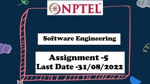 NPTEL || SOFTWARE ENGINEERING WEEK 5TH ASSIGNMENT SOLUTIONS || SOFTWARE ENGINEERING || #nptel