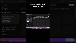 Spotify clone with html&css