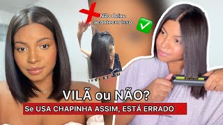 COMO PASSAR CHAPINHA SEM DANIFICAR O CABELO - SE VOCÊ NÃO FAZ ASSIM ESTÁ FAZENDO ERRADO ❌