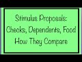 Stimulus Proposals - Checks, Food, Rent, Dependents - How They Compare