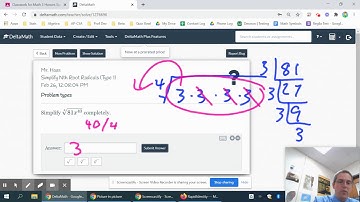 DeltaMath: Simplify Radicals