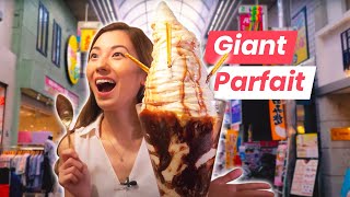 GIANT PARFAIT & JAPANESE STREET FOOD in Musashi Koyama, Tokyo