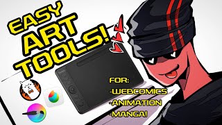 Art Tools For BEGINNERS + Parblo Intangbo SW Tablet Review!