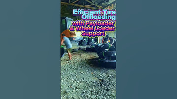 "Efficient Tire Offloading with Payloader & Wheel Loader Support"