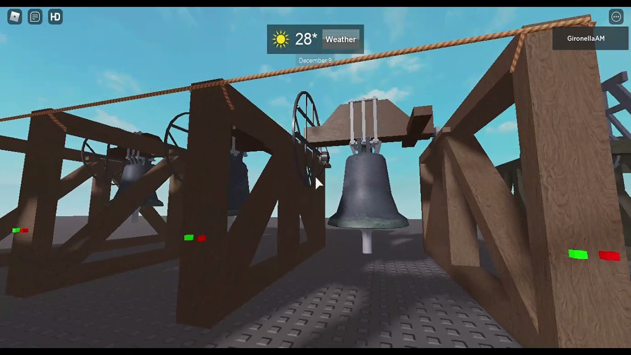 Ringing a bunch of bells in Roblox