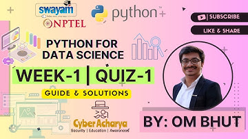 Week 1 Quiz 1 "Python for Data Science Jun Dec 2025" GUIDANCE & SOLUTION by Om Bhut on Cyber Acharya