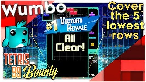 Tetris 99 Bounty - "Win with the bottom 5 rows covered"