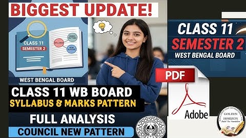 Class 11 Semester-2  Political Science New Syllabus & Marks Pattern 2026|Updated Syllabus|WBCHSE