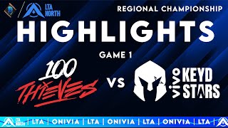 100T vs VKS Highlights Game 1 | LTA North 2025 Championship | 100 Thieves vs Vivo Keyd Stars