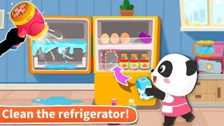 baby panda,s house cleaning game play video screenshot 5