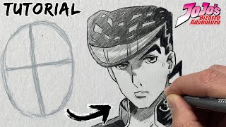 How to draw JOSUKE - Easy Step by Step Tutorial [JoJo's Bizarre Adventure]