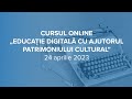 Europeana digital education with cultural heritage mooc 2023  promo  romanian