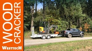 Felling head Woodcracker CL190 on a Volvo ECR25D mini excavator | coming soon...