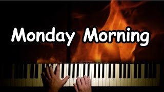 Video thumbnail of "Monday Morning (slow version) by Melanie Fiona on the piano with lyrics"