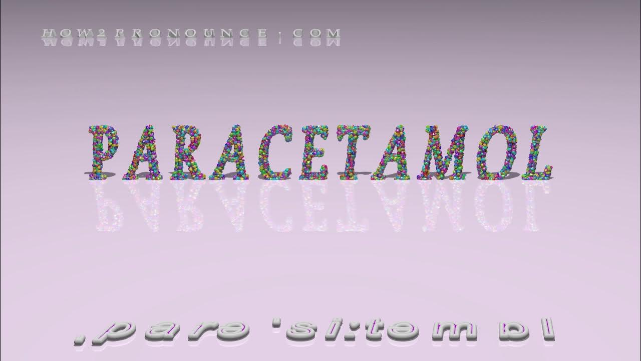 paracetamol pronunciation YouTube