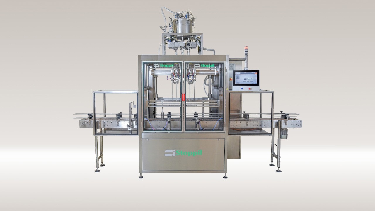 Remplisseuse linéaire automatique plongeante pour produits liquides moussants