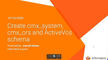 How to Create cmx_system, cmx_ors and ActiveVOS Schema