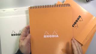 blocco Rhodia dot pad spiralato - analisi della carta e scrittura
