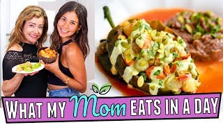 WHAT MY VEGAN MOM EATS IN A DAY! Chili Relleno Recipe🥔 screenshot 3