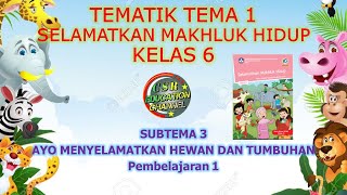 Pembelajaran kelas 6 sekolah dasar tematik kurikulum 2013 tema 1
selamatkan makhluk hidup subtema 3 ayo menyelamatkan hewan dan
tumbuhan semog...