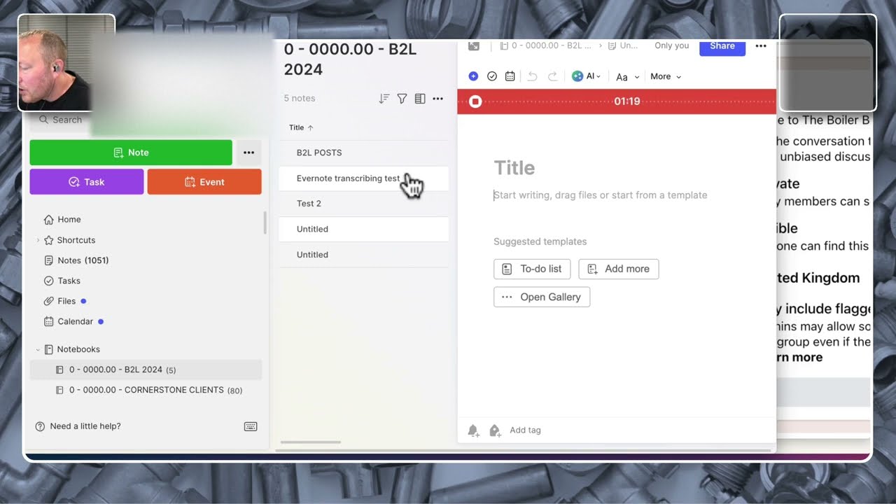 New Update: Speed up your written content with Evernote Transcription & AI