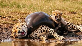 Cheetah Mother & Baby Rescued By Zebra Herd From Giant Snail Attack Amazing Wildlife Safari