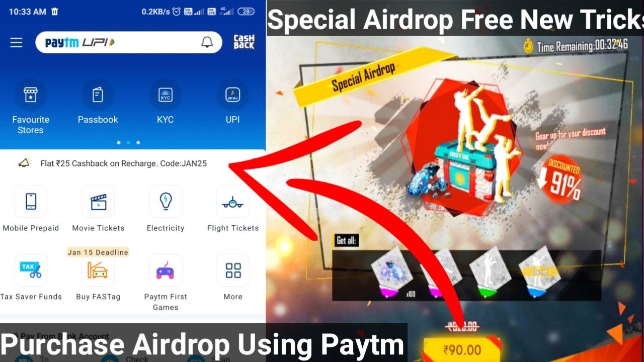 How To Top Up Rs 20 With Paytm In Free Fire Free Fire Me Paytm Se Top Up Kaise Kare Keval Gaming By Keval Gaming