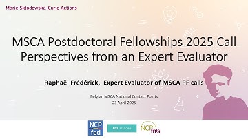 April 2025 – Raphaël Frédérick MSCA PF Expert Evaluator