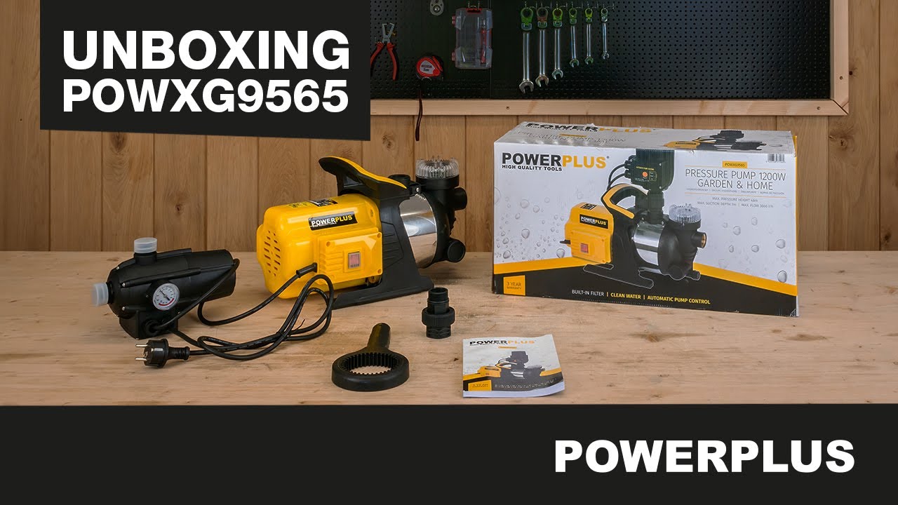 POWERPLUS POWXG9571 Pompa Ad Acqua Ad Alta Pressione 600W - Serbatoio 19L, Portata 3000 L/h