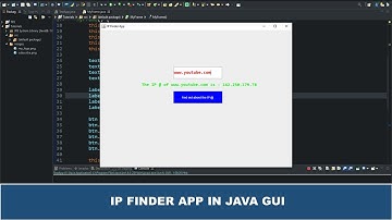 Java GUI Tutorial #37 - How to Get the IP Address of a Website using Java GUI AWT