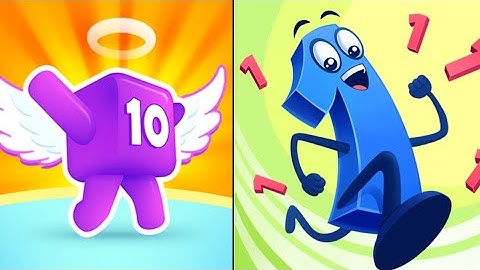 Level Up Numbers vs Number Run - math games ( NOOB VS PRO VS HACKER VS GOOD )