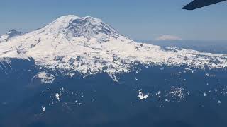 Seattle/Tacoma Landing (DEN - SEA) Cascade Peak views (Mt. Rainier, Adams, Saint Helens, and Hood)