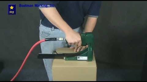 Pneumatic Carton Stapler Demonstration - Boatman Marking
