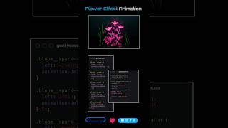 Flower Effect Animation  #html #css #javascript #cssanimation #webdesign frontend