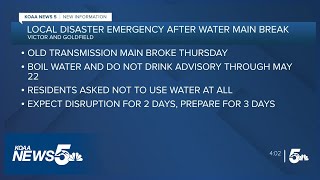 City of Victor declares emergency after water main break leaves residents without water for days