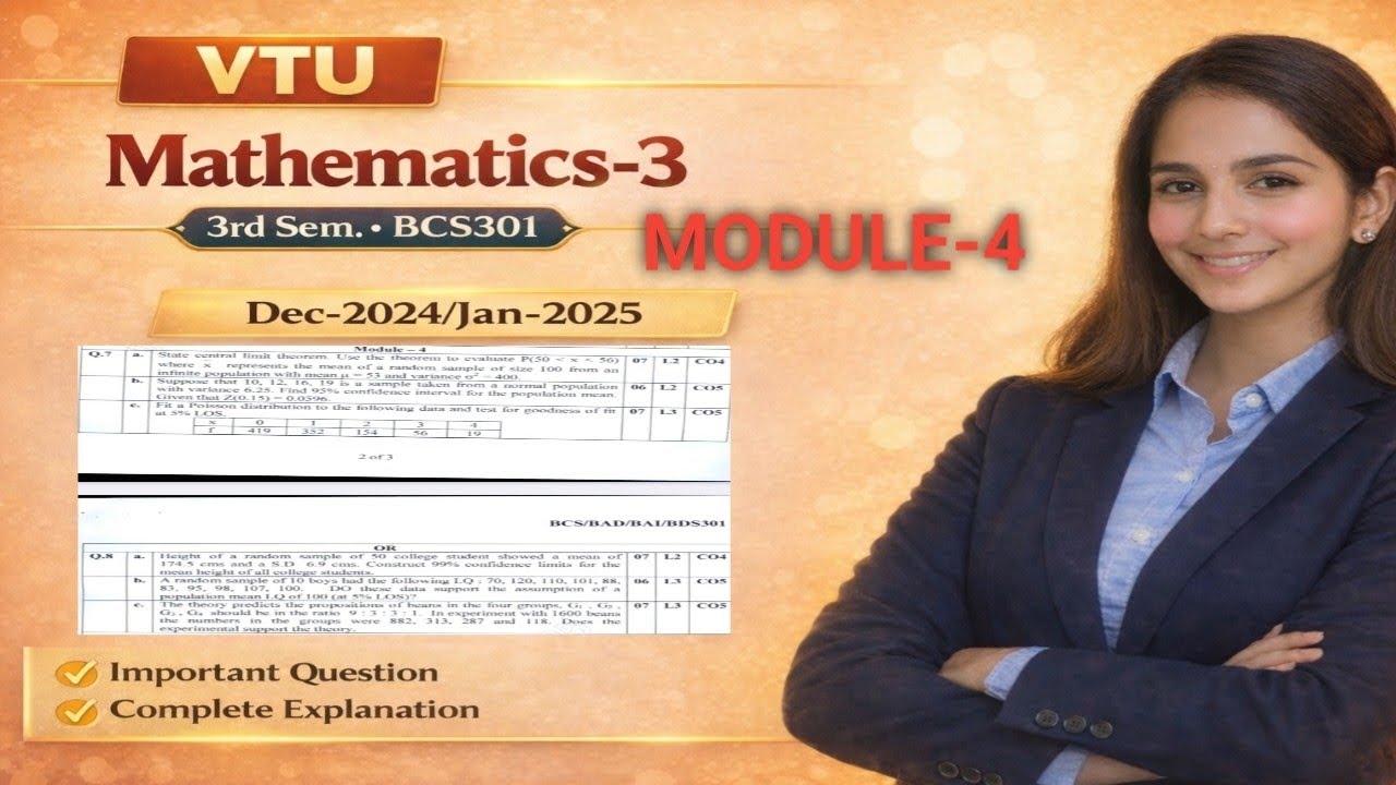 Bcs301 Module 4 Mathematics-3|3rd sem|BCS301|MQP|PYQ|important questions|previous year ...