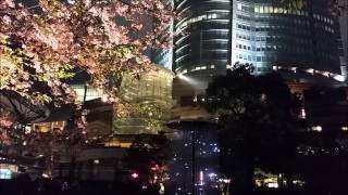 六本木テレビ朝日・毛利庭園の花火イルミ2015040502