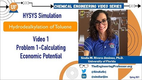 Aspen HYSYS V1 Problem 1-Ealry Stages in Process Design: Calculating Economic Potential