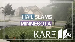 Minnesota slammed by hail (Viewer submitted footage)