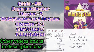 Grade 5th ex 3.1 chapter 3 super maths star ||Multiplication and Division || Mathsadda ||