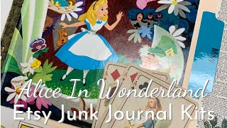 Alice In Wonderland Little Golden Book Junk Journal Kits!!