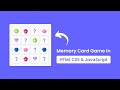 Build A Memory Card Game in HTML CSS & JavaScript
