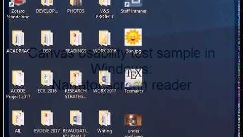 Canvas accessibility and usability testing using Windows Narrator screen reader