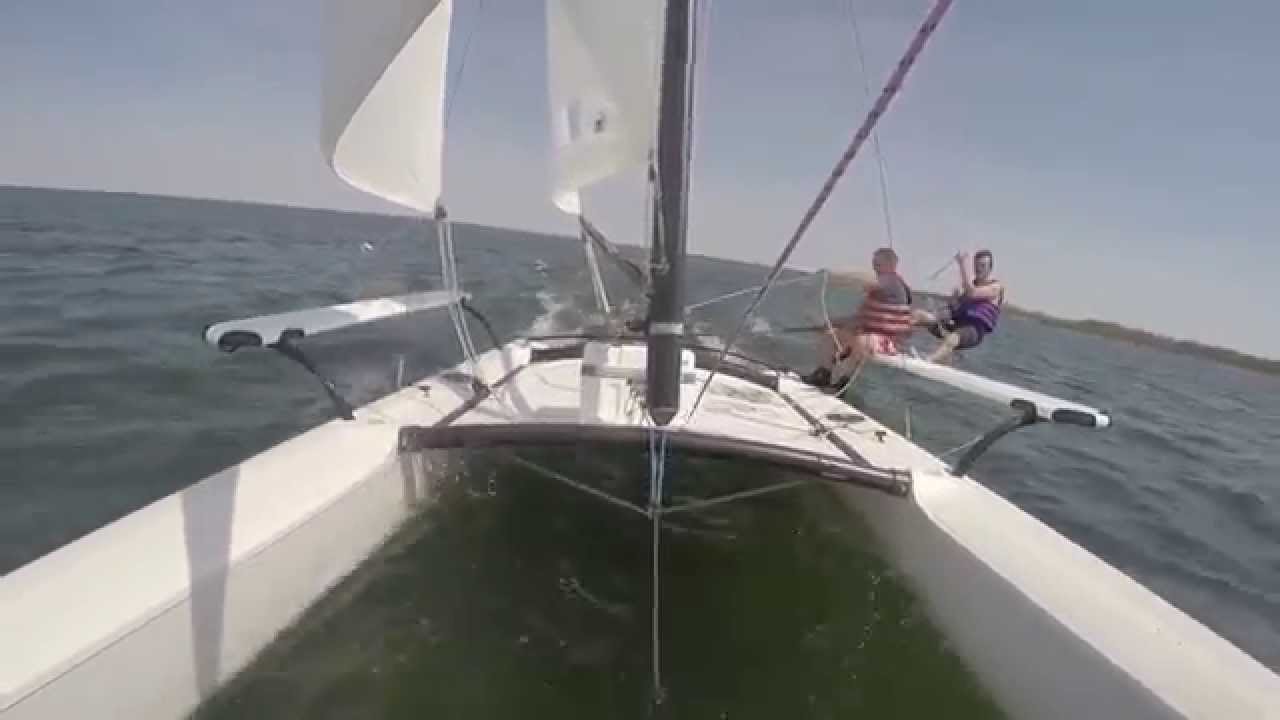 Hobie 21 on Ottertail Lake - YouTube