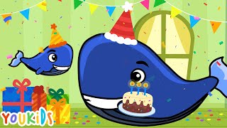 🎂 Happy Birthday Baby Whale  🐳 | YouKids Baby Shark Songs